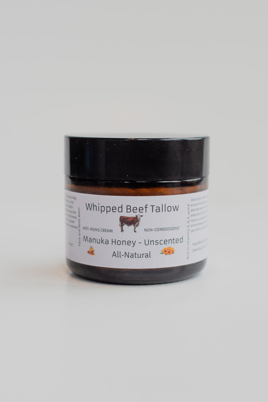 Manuka Honey- Unscented- Whipped Beef Tallow Balm image 0