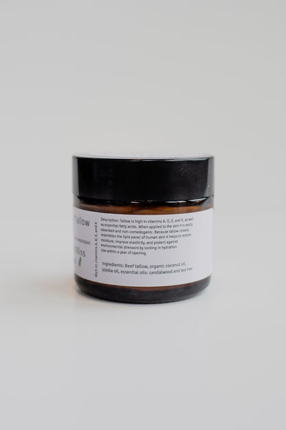 Sandalwood Bliss -Whipped Beef Tallow Balm image 1